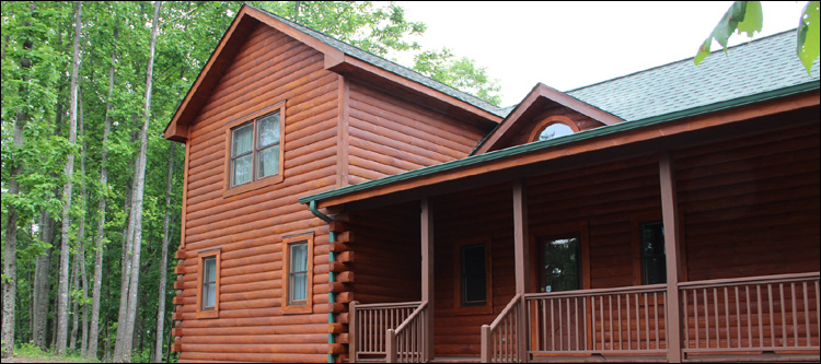 Log Home Staining in Church View, Virginia